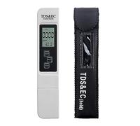 Medidor Digital De PH/TDS/EC, Bolígrafo Termómetro, Filtro PPM Pureza Agua, Hidropónico For Monitor Piscina Acuario DeteccióN RáPida Y Precisa(Ec meter white)