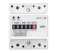 Medidor Eléctrico Digital Monofásico 220V 230V 10-40A Medidor de Energía KWh para Riel DIN de 35mm Wattmetro 2 Hilos 4P Medidor de Consumo