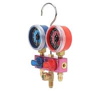 Medidores de Refrigerante R32, Medidores de Aire Acondicionado Medidor de Colector de Diagnóstico Mini G1/4 Perilla de Metal Herramienta de Aire Acondicionado para Refrigerante