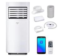 MEDION Aire acondicionado móvil inteligente P701 con manguera de aire de escape (incl. sellado de ventanas, 3en1, hasta 25 m², 7.000 BTU, refrigeración, deshumidificación, ventilación