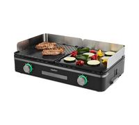 Medion Plancha eléctrica MD12027 doble zona 2400 W 2 placas extraíbles control individual IPX4 negra