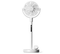MEDION Ventilador de pie con batería y mando, 10 velocidades, 24 W, oscilación 350°, ventilador silencioso con app y luz