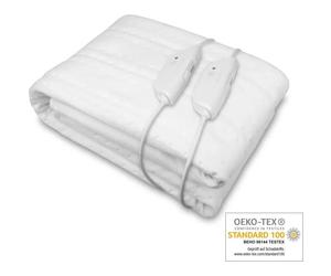 Medisana Manta Calentada King Size Mezisana - HU 676 XXL - 2 Elementos de Control, 150 x 160 cm, 4 Configuraciones de Temperatura, Lavable