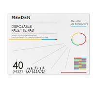 MEEDEN Bloc de papel para paleta de artista: 30 x 40 cm, 40 hojas (80 libras/120 g/m²), papel de paleta de pintura, desechable para mezclar colores para pintura acrílica y acuarela al óleo