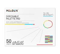 MEEDEN Bloc de papel para paleta de artista: 9 x 12 pulgadas, 50 hojas (80 libras/120 g/m²), papel de paleta de pintura desechable para pintura al óleo de acuarela acrílica