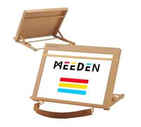 MEEDEN Caballete de escritorio portátil para arte: caballete de mesa A3 con cinturón para el hombro, caballete ajustable de 5 posiciones para dibujo de escritorio
