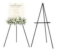MEEDEN Caballete de madera para letrero de boda: trípode de madera para tablero de póster - caballete de exhibición de pie para tablero de bienvenida