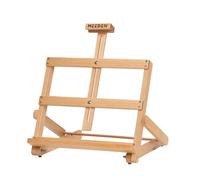MEEDEN Caballete de mesa con marco en H de alta resistencia: caballete de escritorio ajustable para pintar - Caballete portátil de madera de haya para artistas, sostiene lienzo de hasta 20 pulgadas de