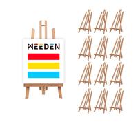 MEEDEN Caballete de mesa de 20 pulgadas: paquete de 12 caballetes de madera de haya para pintar, caballete de mesa de exhibición para pintar letreros