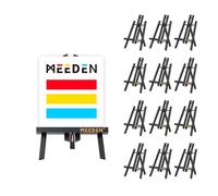 MEEDEN Caballete de mesa mini: paquete de 12 soportes de mesa de 30,48 cm x 30,48 cm de madera de pino para carteles y fotos - Caballete de madera mini negro para pintar, apto para fiestas y aulas