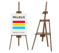 MEEDEN Caballete De Pintura - Caballete De Madera De Haya Maciza Con Marco, Caballete Para Pintar, Caballete De Artista Sostiene Lienzo De Hasta 109,2 Cm - Nogal