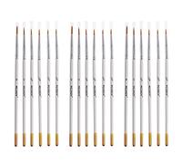MEEDEN Juego de Pinceles para Detalles - 6 Pinceles de Arte Miniatura para Finos Detalles y Pintura artística - Pack de 3