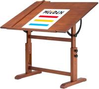 MEEDEN Mesa de Dibujo de Madera Extra Grande: Mesa de Pintura Ajustable en Altura de 106 cm x 76 cm - Escritorio de Dibujo para Artistas - Mesa Inclinable para Arte, Manualidades, Lectura y Escritura