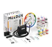 MEEDEN Mini aerógrafo con manguera de aire de 1,8 m: kit de cepillo de aire con pistola de aire de doble acción, 12 x 30 ml, juego de pintura acrílica, cepillo de limpieza para pintura de modelos