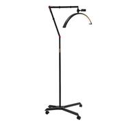 MEELRYD Lámpara de pie media luna, Lámpara de pie de 22 pulgadas 36W regulable, lámpara de pestañas para extensiones de pestañas con soporte para teléfono, lámpara LED plegable para técnica de uñas