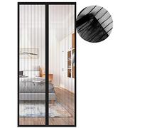 Meet Beauty Cortina Mosquitera Magnética para Puertas, Versión Actualizada 120x195 cm Puerta de Malla Magnética, Negro Cortinas para Puertas Exteriores, Fácil de Instalar y Lejos de Los Mosquitos