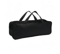 MeevrgR Bolsa de almacenamiento para accesorios de parrilla Oxford 600D para herramientas de barbacoa, funda de cojín de asiento de patio resistente a la intemperie, 43 x 12 x 13 cm, negro / naranja