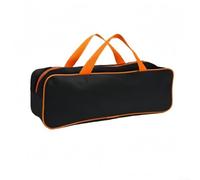 MeevrgR Bolsa de almacenamiento para accesorios de parrilla Oxford 600D para herramientas de barbacoa, funda de cojín de asiento de patio resistente a la intemperie, 43 x 12 x 13 cm, negro / naranja