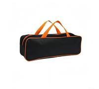 MeevrgR Bolsa de almacenamiento para accesorios de parrilla Oxford 600D para herramientas de barbacoa, funda de cojín de asiento de patio resistente a la intemperie, 43 x 12 x 13 cm, negro / naranja