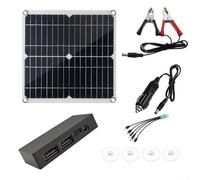 MeevrgR Cargador de panel solar plegable de 50 W con puertos USB, salida de 5 V 12 V 18 V para cámara de teléfono, kit de energía monocristalino portátil para camping, senderismo, viaje de RV