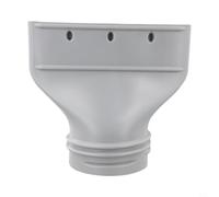 MeevrgR Conector plano de aire acondicionado móvil, adaptador de ventilación versátil para kit de ventana, tienda de cultivo y manguera de secadora, salida de plástico de perfil bajo de 23 x 26 x 2,5