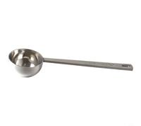 MeevrgR Cuchara de café medidora de acero inoxidable, cuchara profunda de grado 304 con mango largo, tamaños de 15 ml y 30 ml para té y especias, accesorio de cocina plateado con agujero (30 ml)