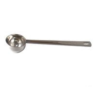 MeevrgR Cuchara de café medidora de acero inoxidable, cuchara profunda de grado 304 con mango largo, tamaños de 15 ml y 30 ml para té y especias, accesorio de cocina plateado con agujero (15 ml)