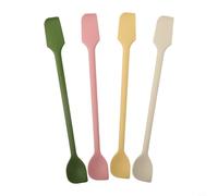 MeevrgR Juego de espátulas de silicona de doble extremo, herramienta de cocina y horneado de 4 piezas con raspador de cuchara