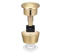 MeevrgR Kit de botón de descarga de inodoro: botón de descarga doble con cepillado para agujeros de cisterna de 20 mm y 40 mm (oro cepillado)