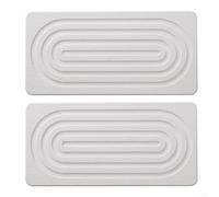 MeevrgR Paquete de 2 posavasos de tierra de diatomeas, tapetes de secado rápido para encimera de cocina y baño, bandejas absorbentes para bebidas con almohadillas antideslizantes, 8.3 x 4 pulgadas