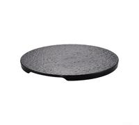 MeevrgR Plato de melamina negra, 25.1/12 pulgadas, plato con textura de piedra mate resistente a los golpes para Yakitori, platos a la parrilla y barbacoa (30.3 cm)