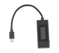 MeevrgR Probador de corriente de voltaje USB-C 4-30V 6.5A Amperímetro medidor de potencia con pantalla LCD para QC2.0 para QC3.0 PD VOOC Análisis de protocolo de carga rápida (065C-negro)
