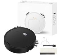 MeevrgR Robot de fregona de pulverización todo en uno Máquina de limpieza de succión de barrido inteligente 1200 mAh para batería 25 cm Cepillos de borde de cuerpo delgado para pisos duros Blanco