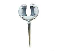 MeevrgR Soporte de guía de manguera de jardín blanco de 27 cm, protector de herramientas de soporte de rodillo de metal de plástico para cama de flores, césped, patio, invernadero, uso agrícola
