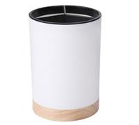 MeevrgR Soporte grande redondo desmontable para palillos, caja de almacenamiento de utensilios de cocina de 3 compartimentos y organizador de cubiertos para vajilla en encimera (blanco)
