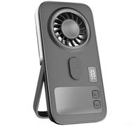 MeevrgR Ventilador de mano ultra delgado, refrigeración de doble núcleo con humidificador integrado, flujo de aire de gran angular de 20 segundos, ventilador portátil recargable tipo C para uso en