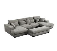 Mega sofa cama chaise longue rinconera kim 368cm, gris