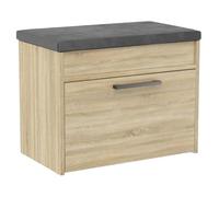 MeHome Sonoma - Zapatero con Almacenaje (35 x 60 x 49 cm, con superficie de asiento y espacio de almacenamiento, 32 x 56 x 8 cm)