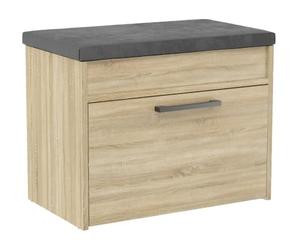 MeHome Sonoma - Zapatero con Almacenaje (35 x 60 x 49 cm, con superficie de asiento y espacio de almacenamiento, 32 x 56 x 8 cm)
