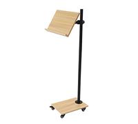 MEHOOSPVN Atril de lectura con ruedas, estructura de metal estable, altura ajustable, giratorio 180 grados, para recetas, libros de texto, documentos, libro de música de 39 x 28 cm