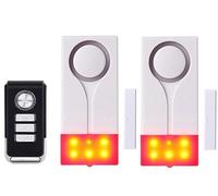 Meichoon Alarma de Puerta de Ventana Inalámbrica para el Sensor de Seguridad para el Hogar Timbre Antirrobo Timbre para Pool Garage Apartment y RV con 2 Alarmas y 1 Mando a Distancia