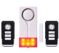 Meichoon Alarma de Ventana de Puerta para Home Security Sensor Wireless Protección Antirrobo DIY Ideal para Pool Garage Office Apartment y RV con 2 Mando a Distancia