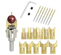 Meichoon Hoja de bola de carburo Taladro de cuentas de Buda Juego de cuchillos de corte de fresado para carpintería de 6-25 mm Bit enrutador de madera Kit de herramientas esféricas para carpintería