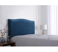 Meigeh Fundas para cabecero de Cama Terciopelo Cubierta de cabecera elástica Funda Protectora de cabecera para Camas Individuales Dobles Grandes Azul Pavo Real