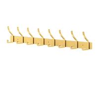 MEIJO Perchero de Pared Colgador Ropa Pared Ganchos de Perchero Perchas de Acero Inoxidable Montaje en Pared con 8 Ganchos para Dormitorio Baño y Cocina (Dorado, 8 gancho)
