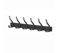 MEIJO Perchero Pared Colgador Ropa Pared con 6 Ganchos de Perchero Perchas de Acero Inoxidable Montaje en Pared para Dormitorio Baño y Cocina