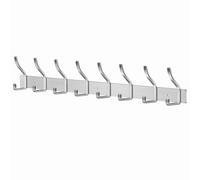MEIJO Perchero Pared Ganchos de Perchero Colgador Ropa Pared con 8 Ganchos Perchas de Acero Inoxidable Montaje en Pared para Dormitorio Baño y Cocina