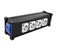 MEIRIYFA Caja de distribución de energía PowerCon de 5 canales, 1 en 5 | PowerCon 1 a 5 Power Splitter Box 5 Canales Multi 1 in 5 Way Out PowerCon Conector para Pantalla LED Luz de escenario