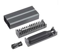 Meister 3387940 - Juego de puntas (73 x 153 x 37 mm, 40 piezas, funda de aluminio, kit de reparación para consolas, ordenadores, cámaras, modelismo y demás)