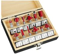 Meister 5644460 - Juego de fresas para carpintería (12 piezas, metal duro)